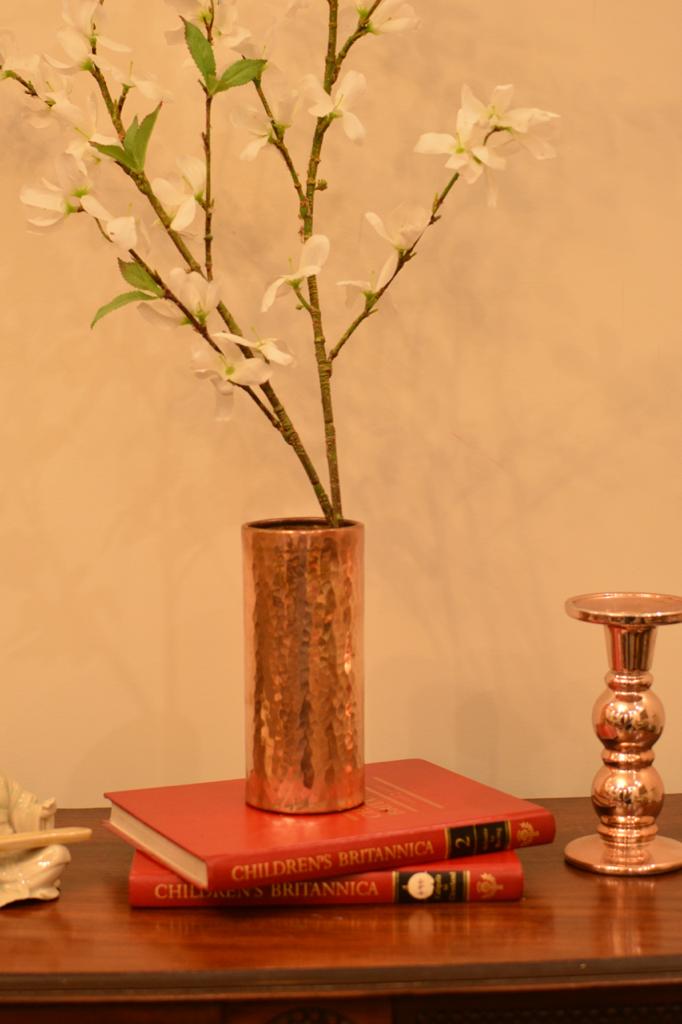 Cylindrical Copper Planter Pot - Needs Store